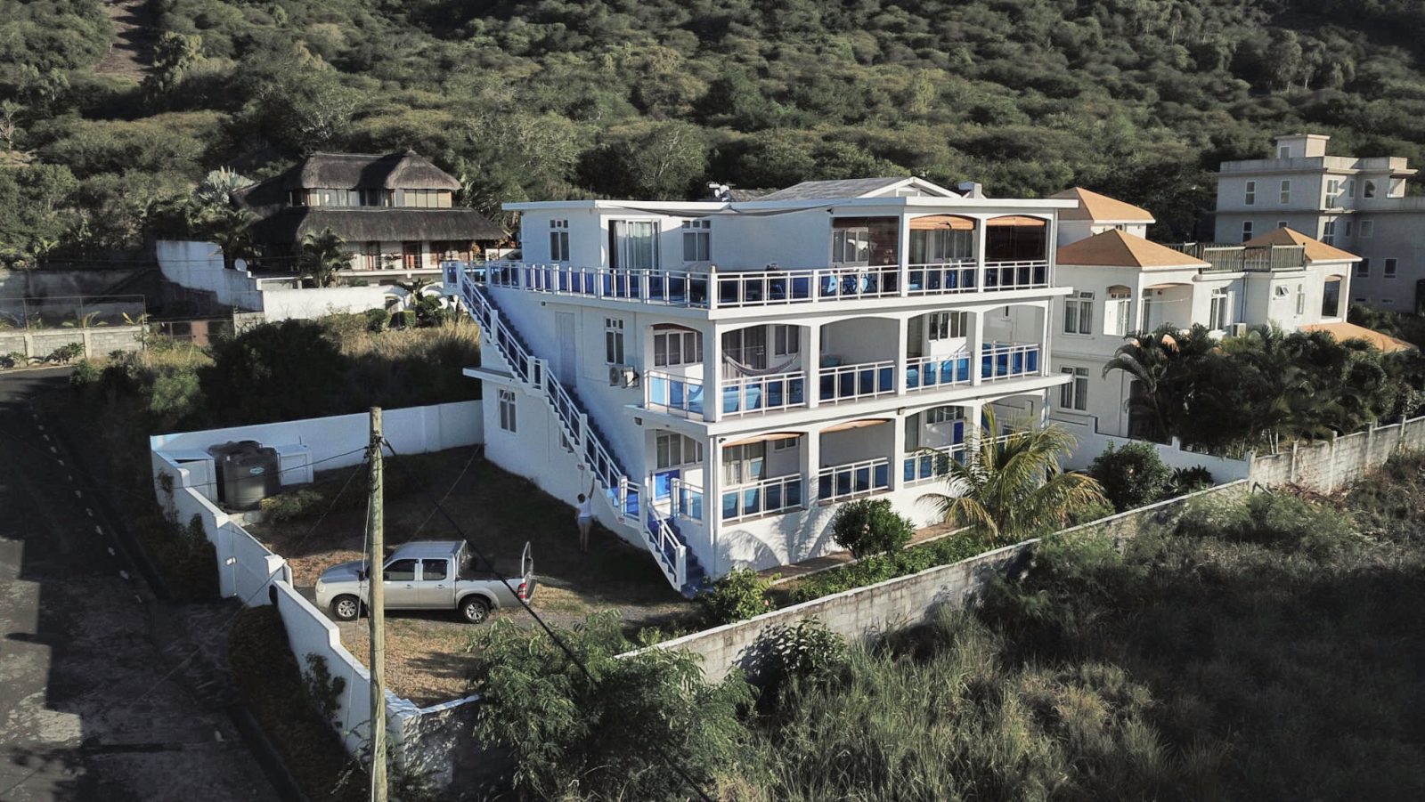 Morne Side Apartments in La Gaulette from above