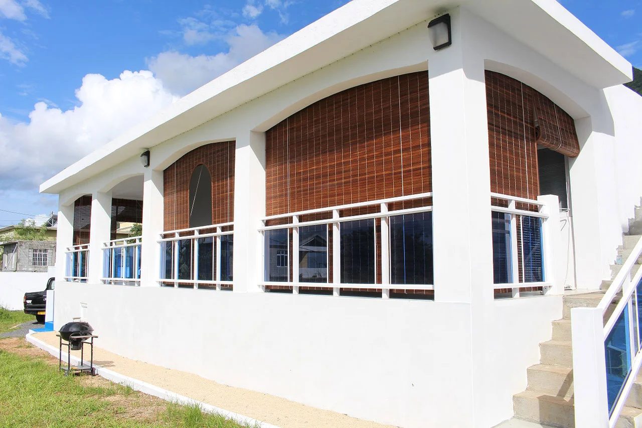 Outside view of the apartments with grill