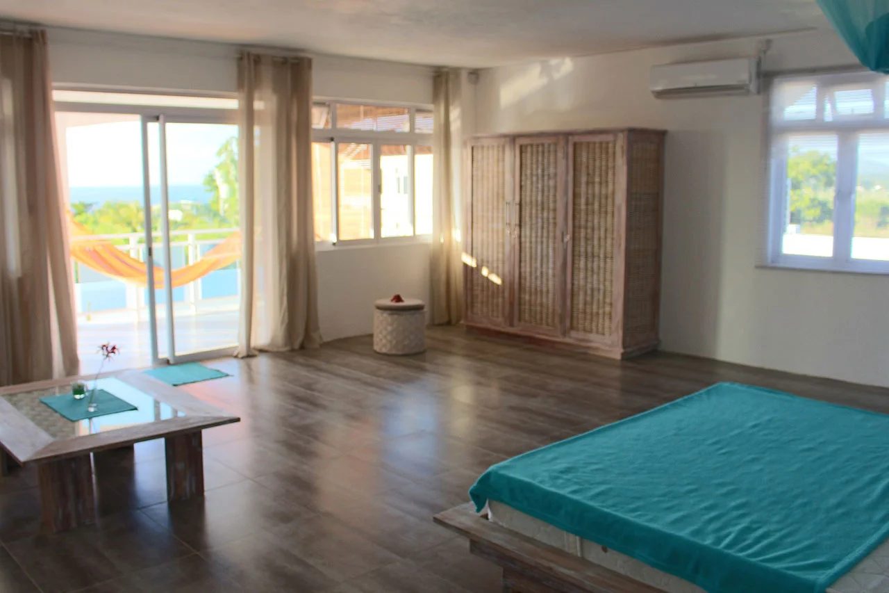 Sleeping area looking onto the terrace